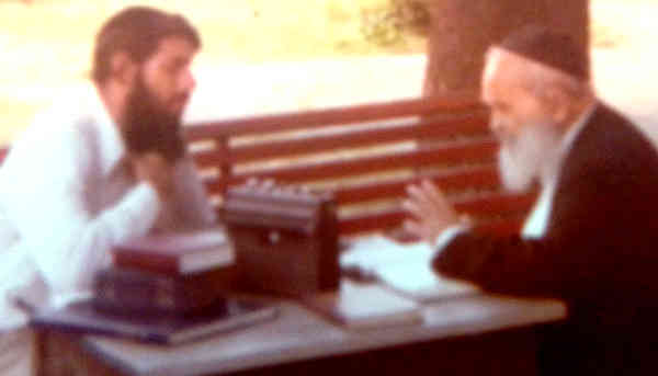 Dov Shurin with his maternal Grandfather, Rabbi Yaakov Kamenetsky